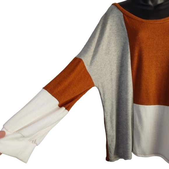 Haptics by Holly Harper Women's color Block Soft Sweater Size 1X NWOT - Picture 5 of 8